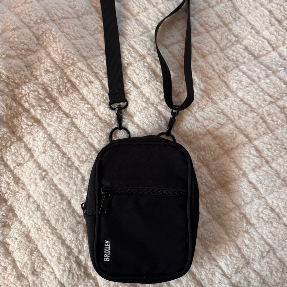 BRIXLEY Black Mini Crossbody Bag | Sling Pouch | Adjustable Strap